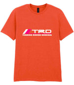 Tearing Round Donegal t-shirt in orange