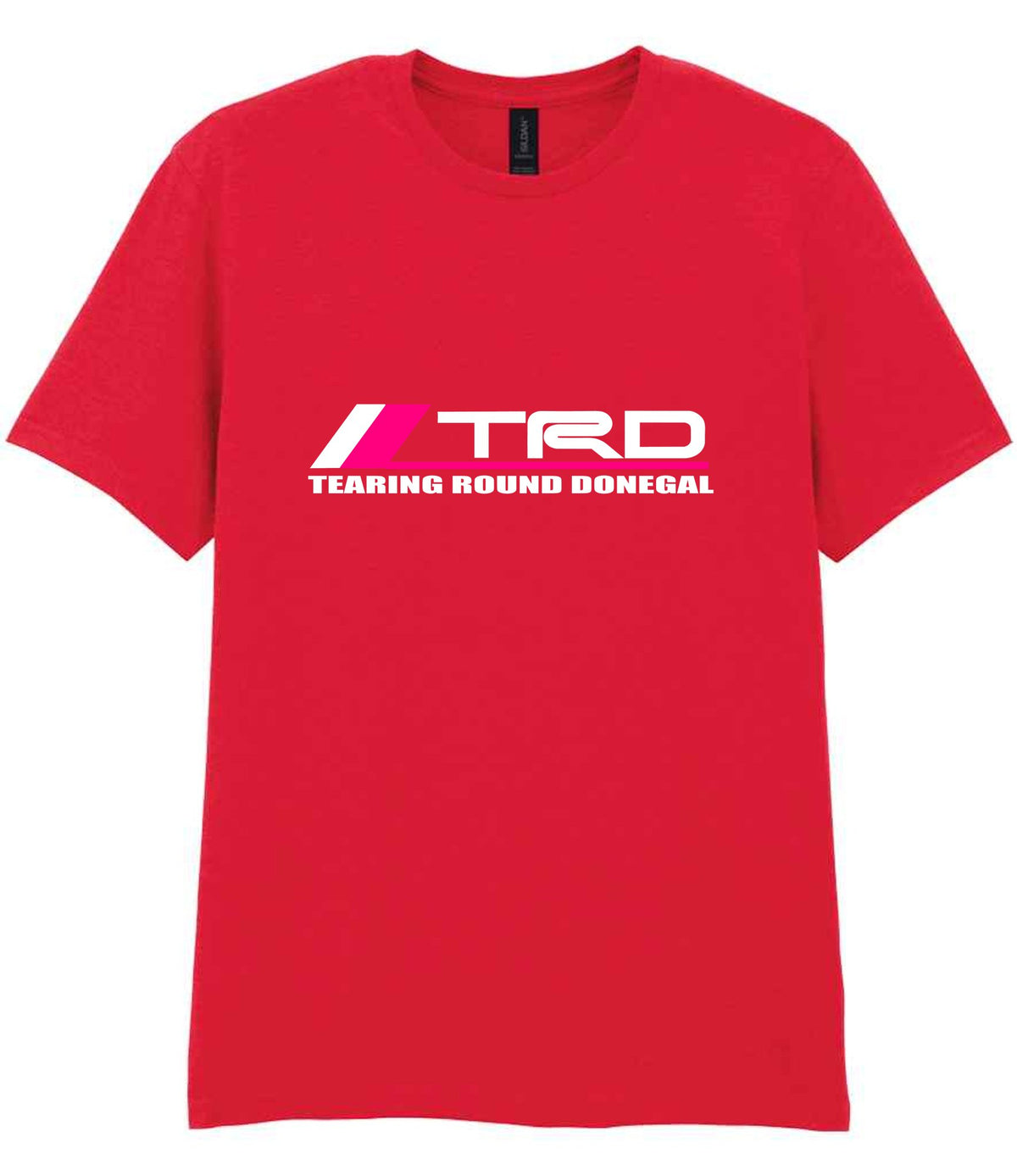 Tearing Round Donegal t-shirt in red