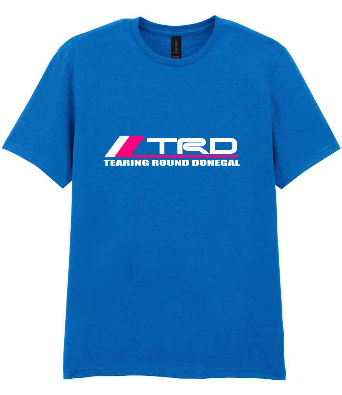Tearing Round Donegal t-shirt in royal blue