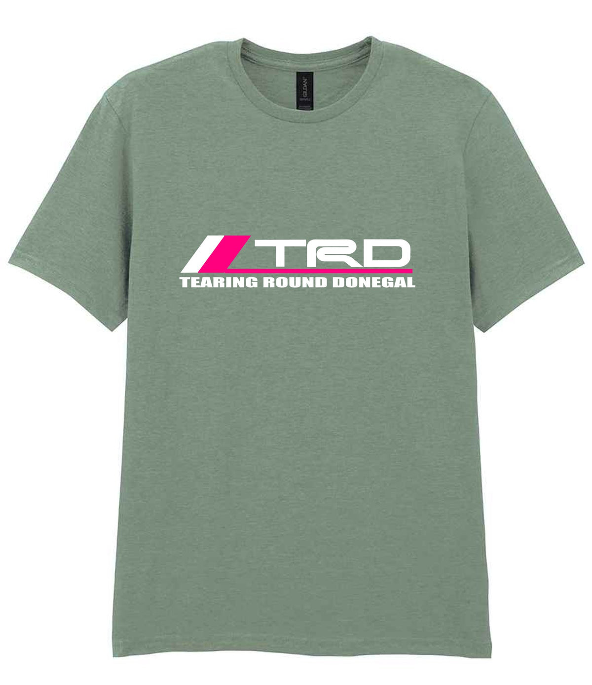 Tearing Round Donegal t-shirt in sage