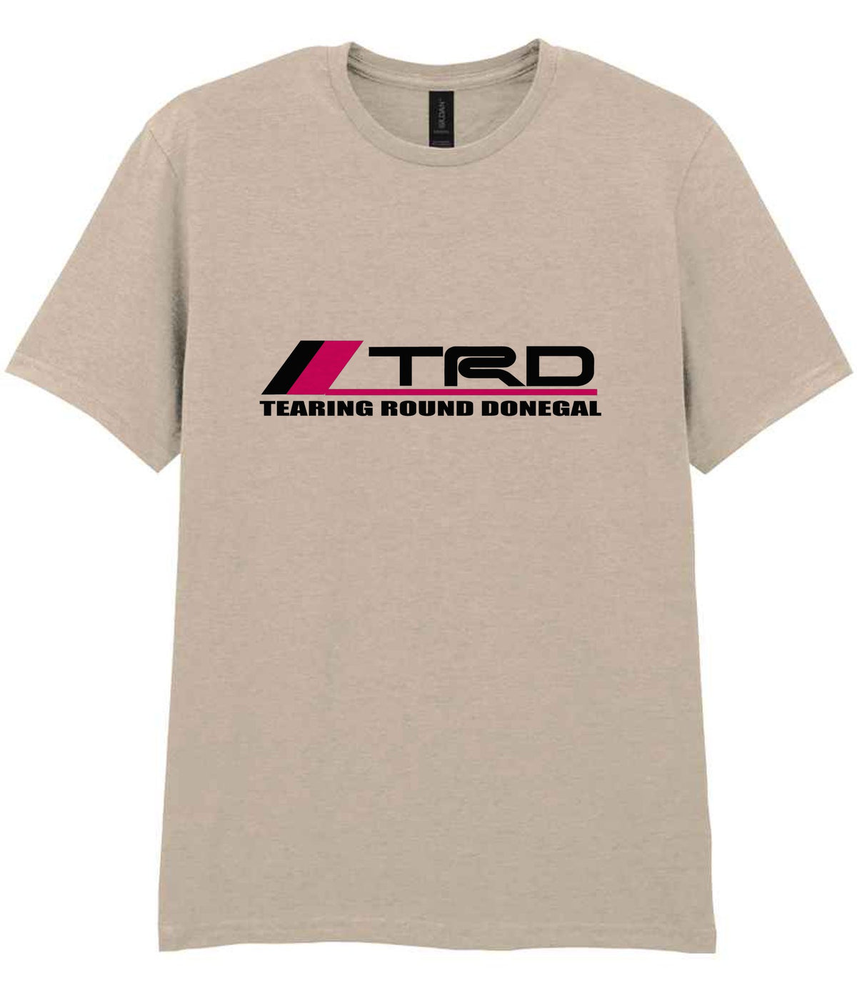 Tearing Round Donegal t-shirt in sand