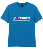 Tearing Round Donegal t-shirt in sapphire blue