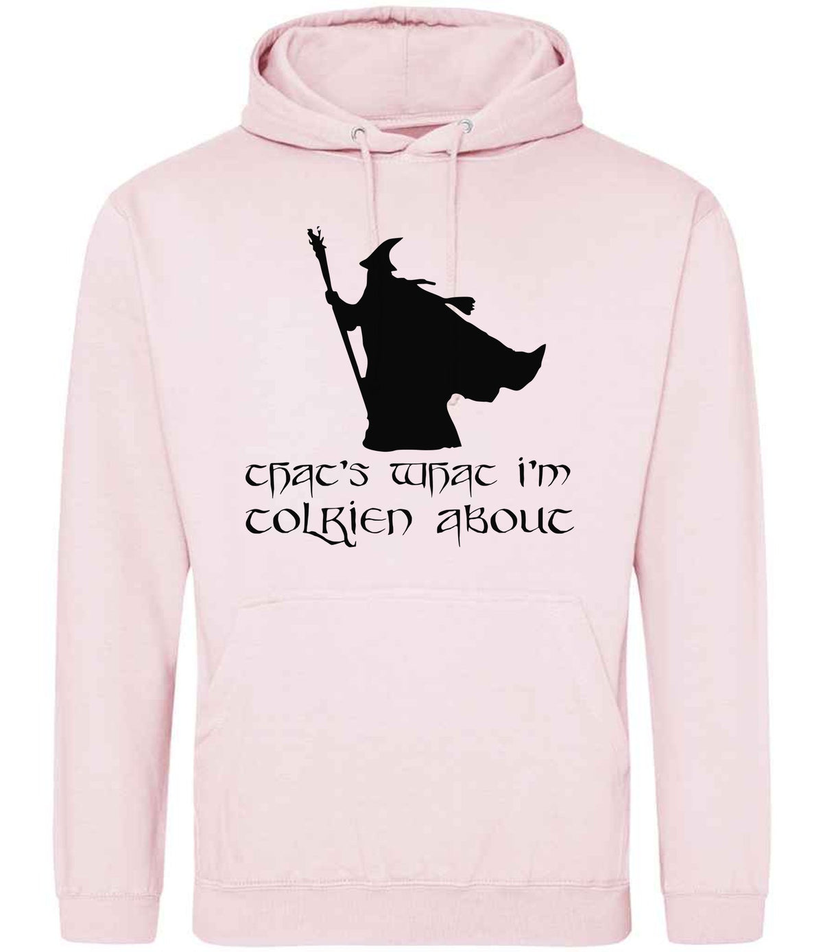 Thats What Im Tolkien About hoodie in baby pink