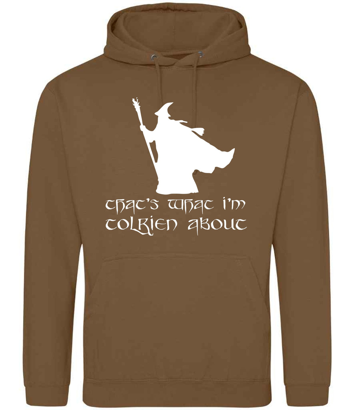 Thats What Im Tolkien About hoodie in caramel toffee