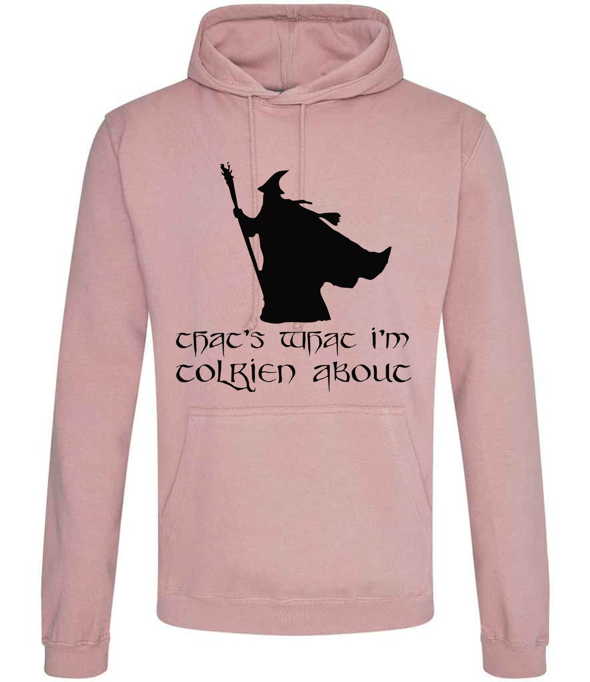 Thats What Im Tolkien About hoodie in dusty pink