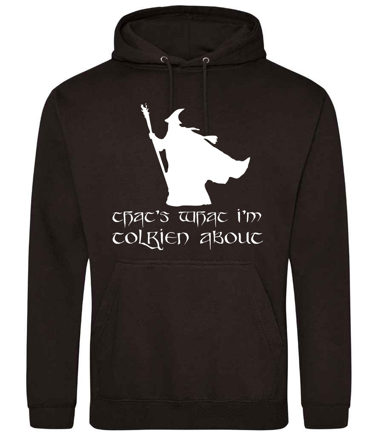 Thats What Im Tolkien About hoodie in jet black