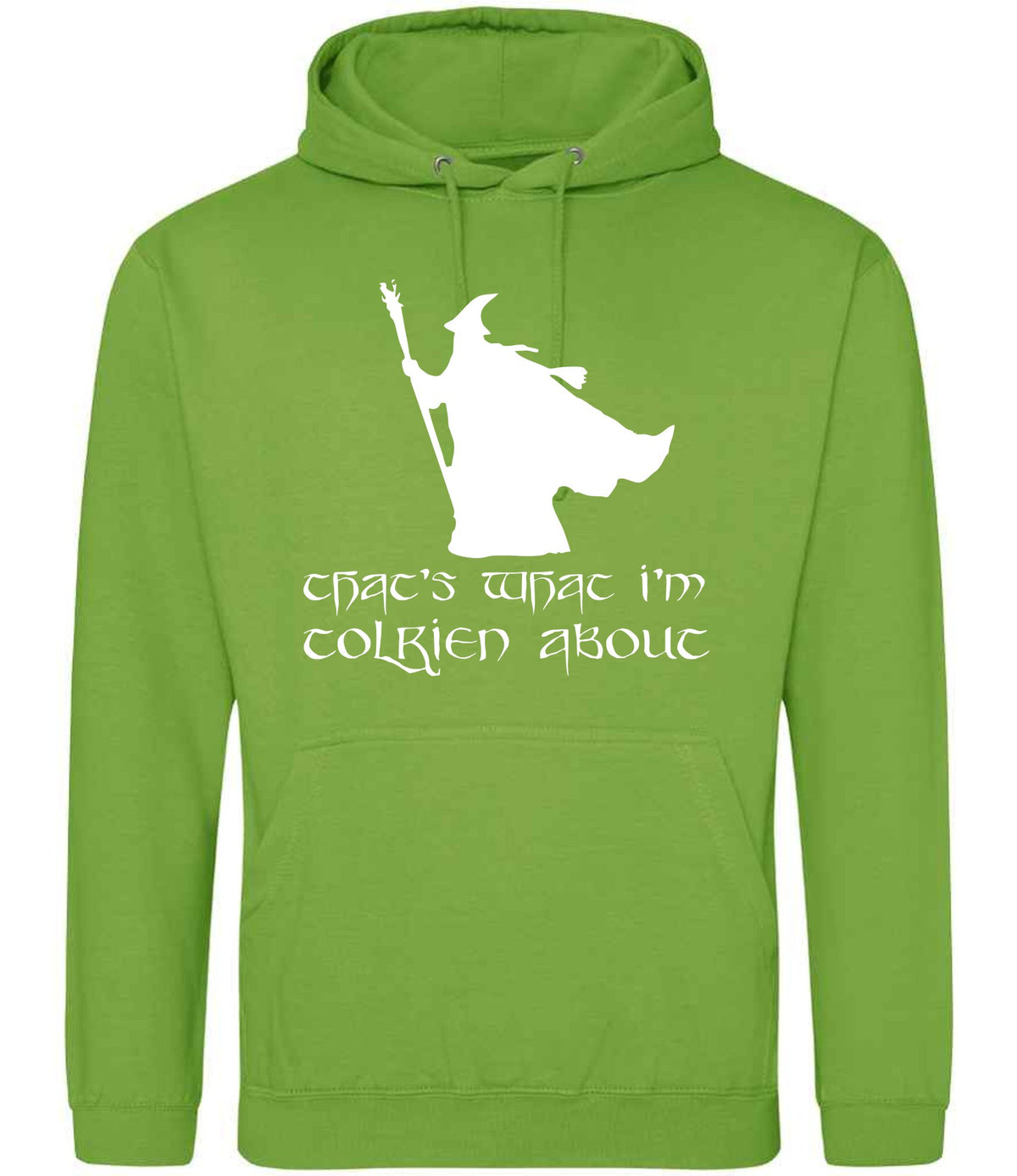 Thats What Im Tolkien About hoodie in lime green