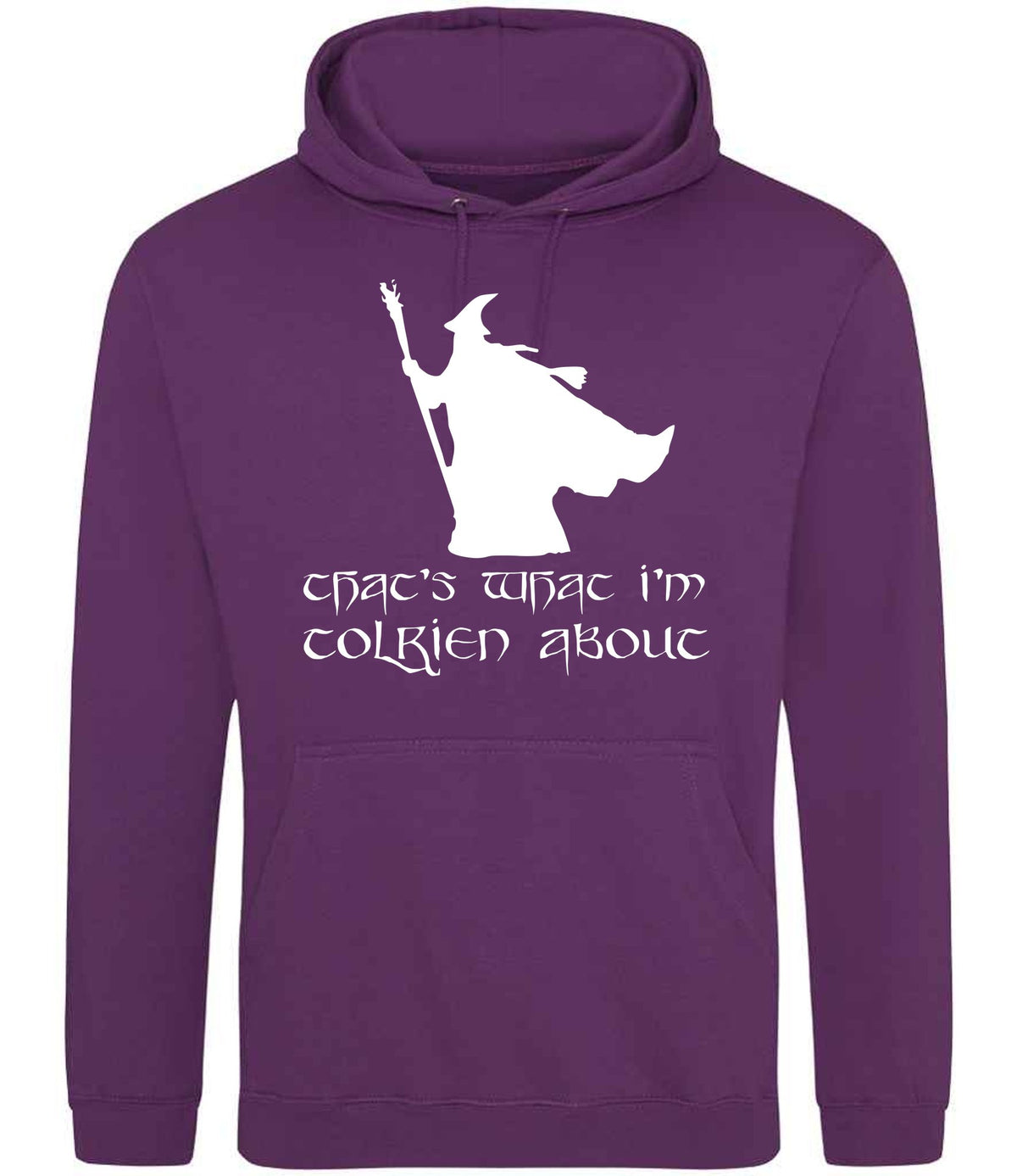 Thats What Im Tolkien About hoodie in magenta magic