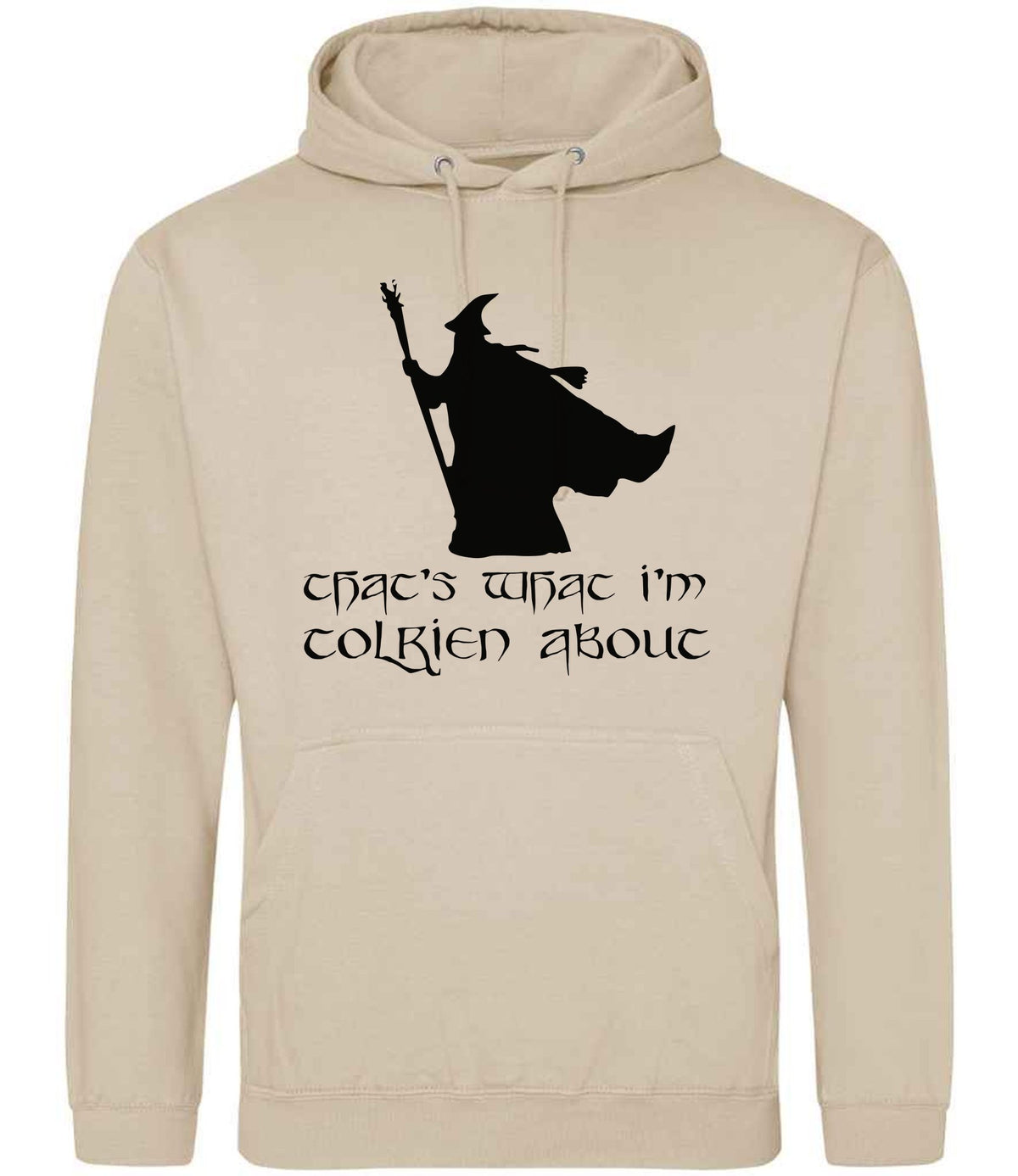 Thats What Im Tolkien About hoodie in nude