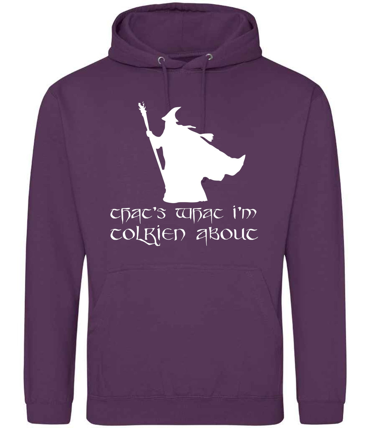 Thats What Im Tolkien About hoodie in plum