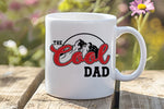 Mug piece of the The Cool Dad Mug & Coaster Matching Set for Dads in White