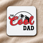 Coaster piece of the The Cool Dad Mug & Coaster Matching Set for Dads in White