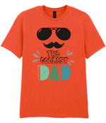 The Coolest Dad t-shirt in orange