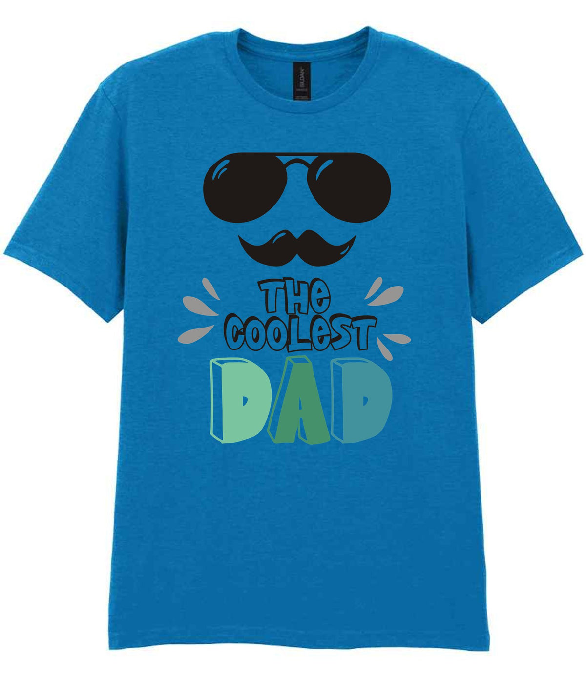 The Coolest Dad t-shirt in sapphire blue