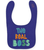 The Real Boss larkwood baby/toddler bib in purple