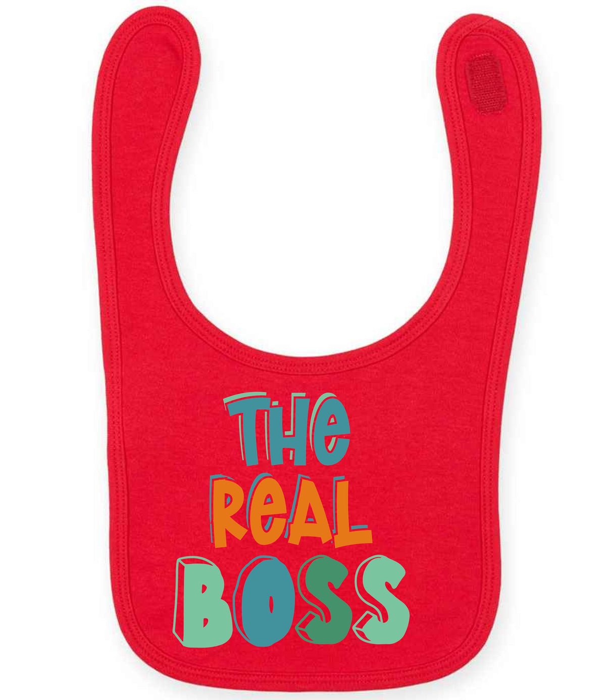 The Real Boss larkwood baby/toddler bib in red