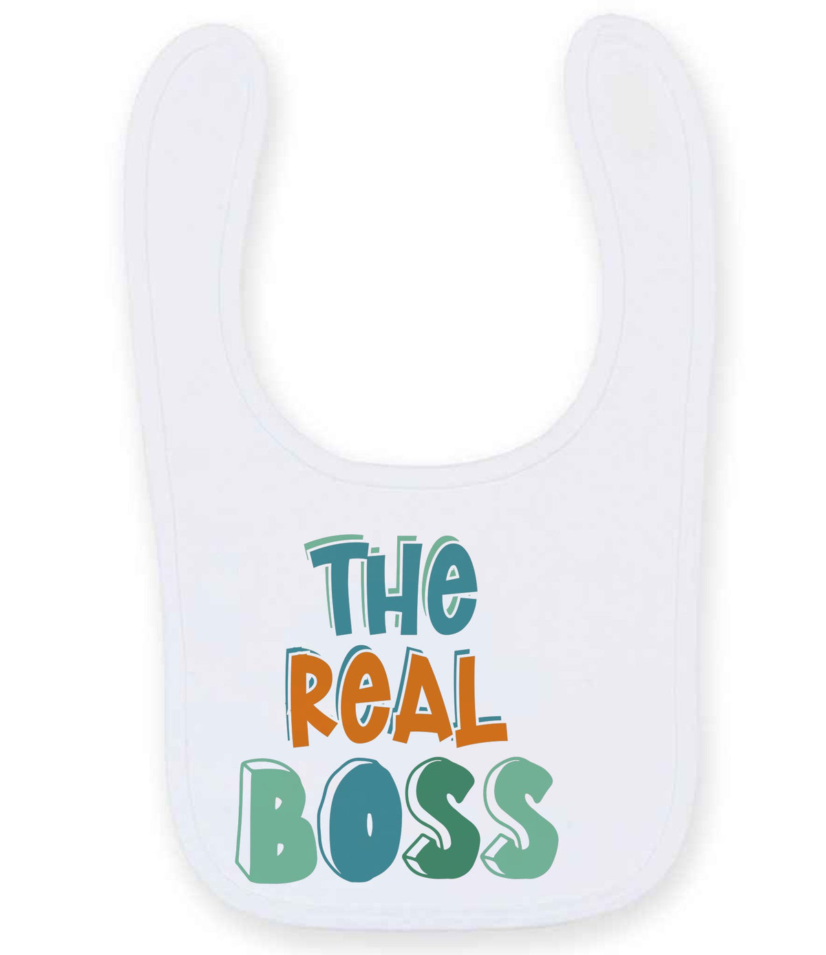 The Real Boss larkwood baby/toddler bib in white