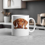 Vizsla Dog Portrait standard mug in white