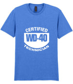 WD 40 Technician t-shirt in heather royal