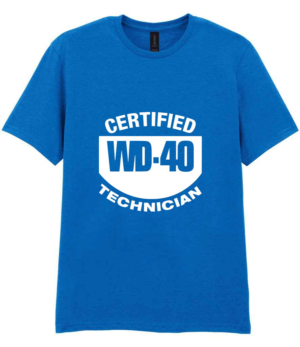 WD 40 Technician t-shirt in royal blue