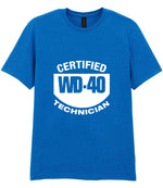 WD 40 Technician t-shirt in royal blue