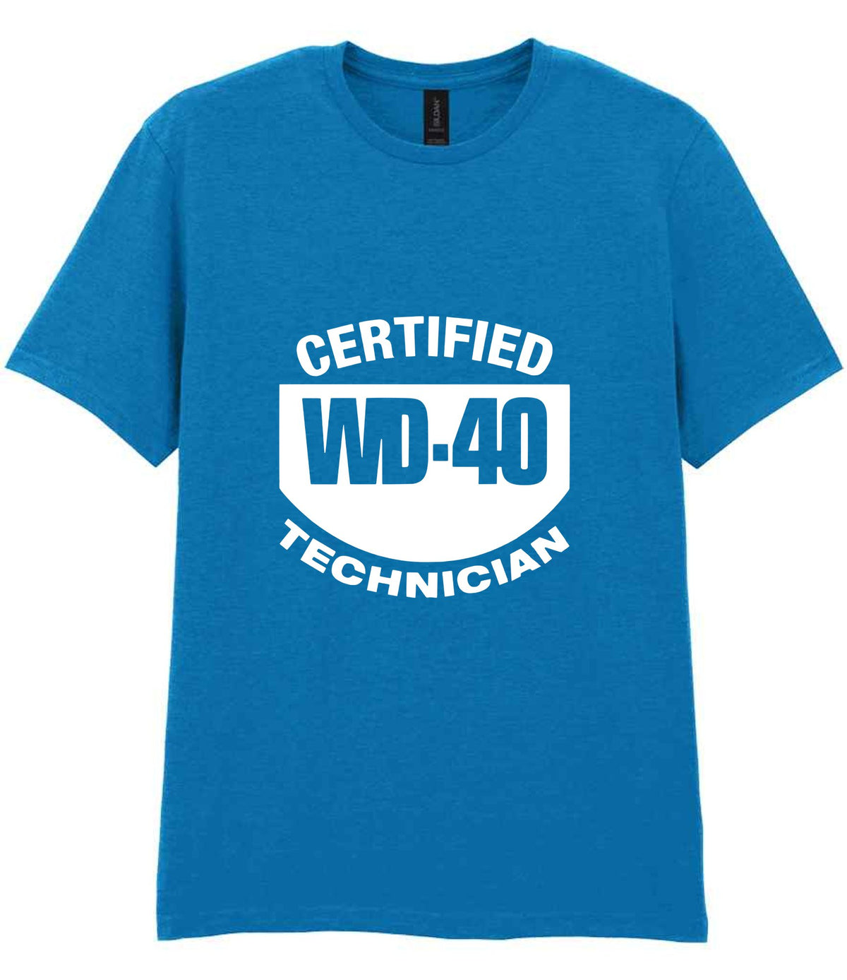 WD 40 Technician t-shirt in sapphire blue