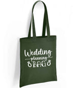 Wedding Planning BAG tote bag in forest green