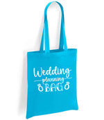Wedding Planning BAG tote bag in turquoise blue