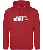 Weekend Loading... hoodie in fire red