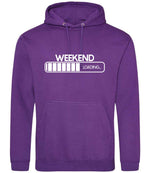 Weekend Loading... hoodie in purple