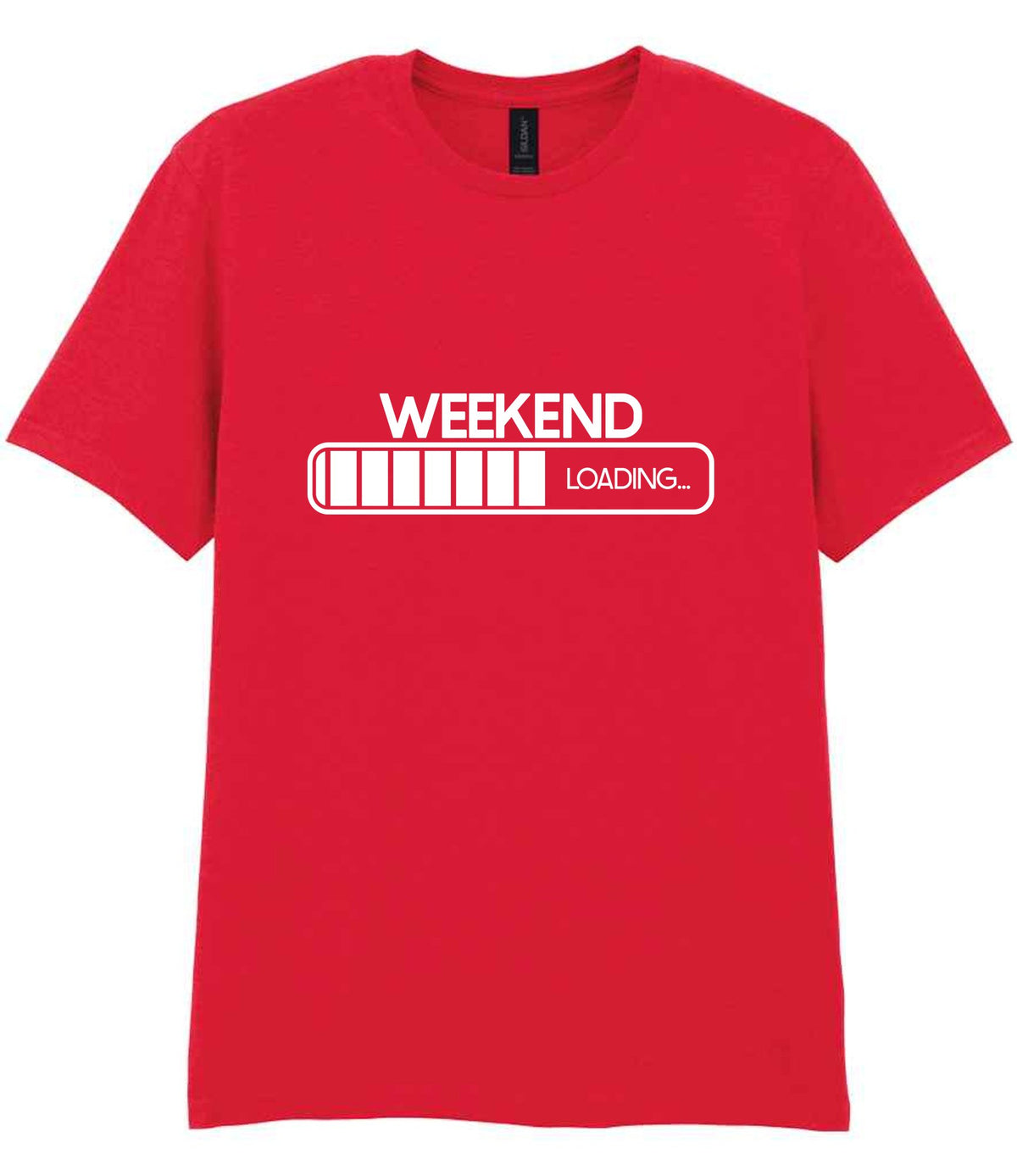 Weekend Loading... t-shirt in red