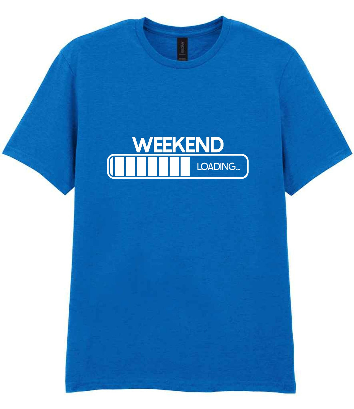 Weekend Loading... t-shirt in royal blue