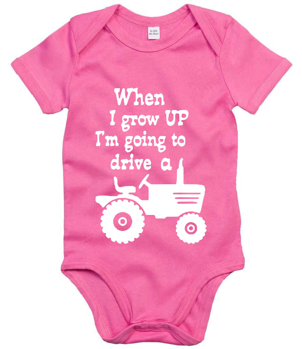 When I Grow UP I'm Going to Drive A t-shirt in bubble gum pink