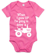 When I Grow UP I'm Going to Drive A t-shirt in bubble gum pink