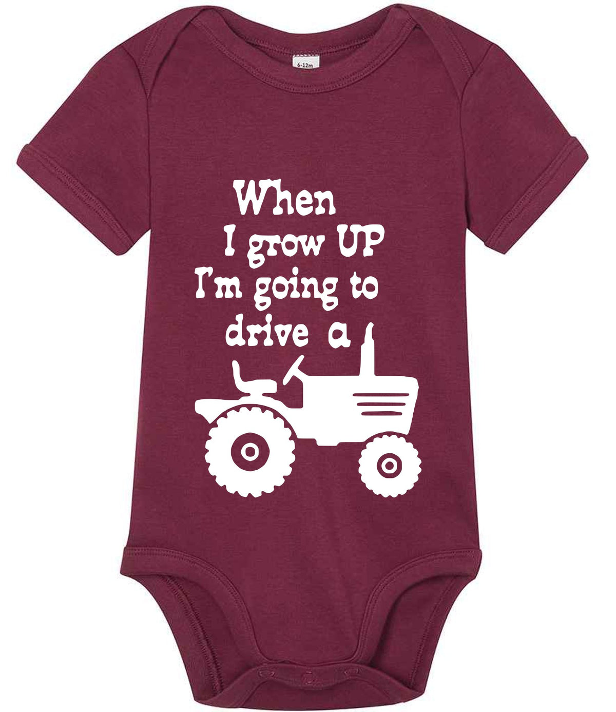 When I Grow UP I'm Going to Drive A t-shirt in burgundy