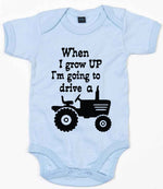 When I Grow UP I'm Going to Drive A t-shirt in dusty blue