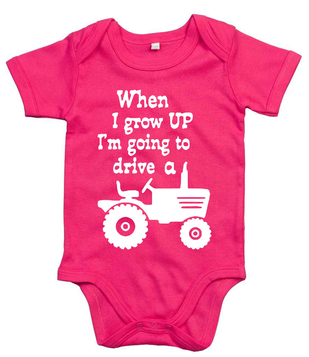 When I Grow UP I'm Going to Drive A t-shirt in fuchsia