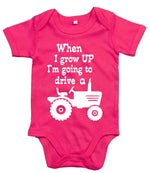 When I Grow UP I'm Going to Drive A t-shirt in fuchsia