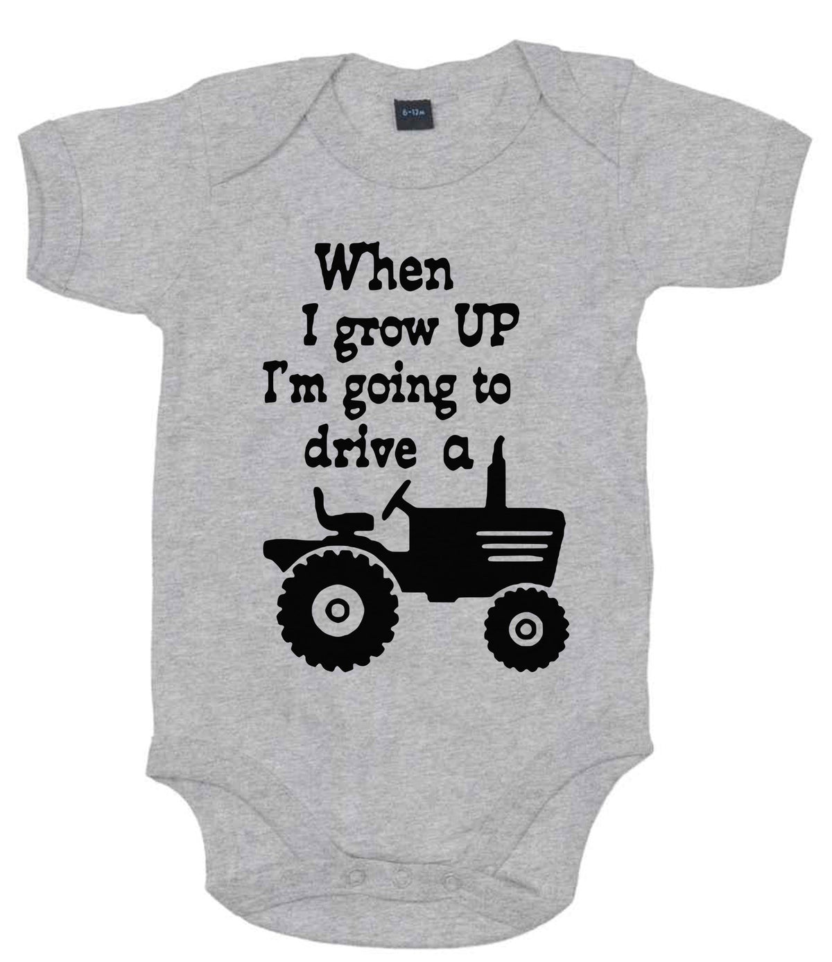 When I Grow UP I'm Going to Drive A t-shirt in heather marl