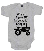 When I Grow UP I'm Going to Drive A t-shirt in heather marl