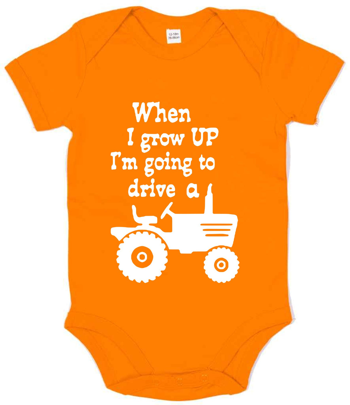 When I Grow UP I'm Going to Drive A t-shirt in orange