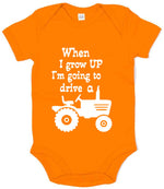 When I Grow UP I'm Going to Drive A t-shirt in orange