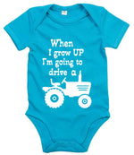 When I Grow UP I'm Going to Drive A t-shirt in surf blue