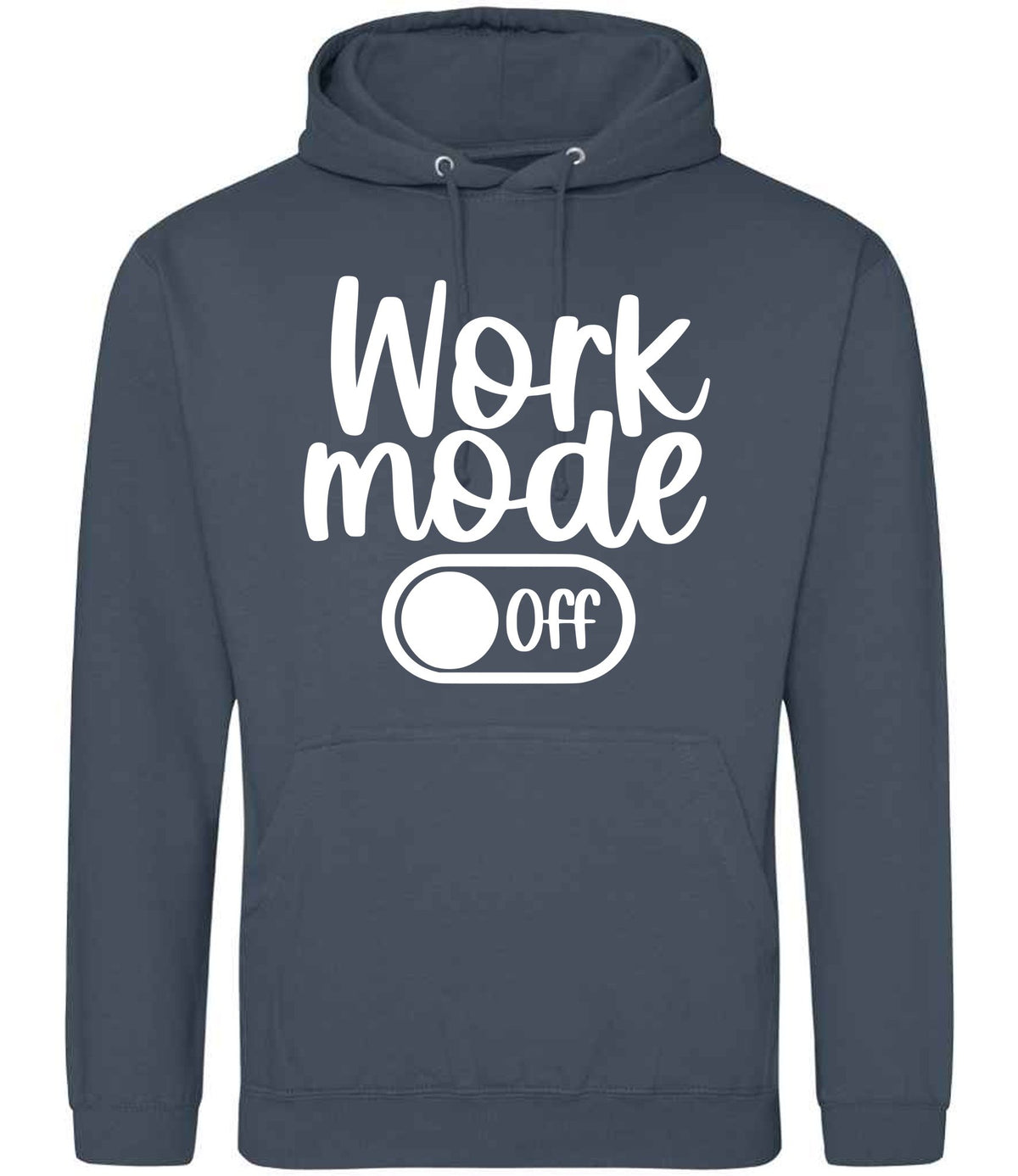 Work Mode Off hoodie in airforce blue