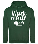 Work Mode Off hoodie in bottle green