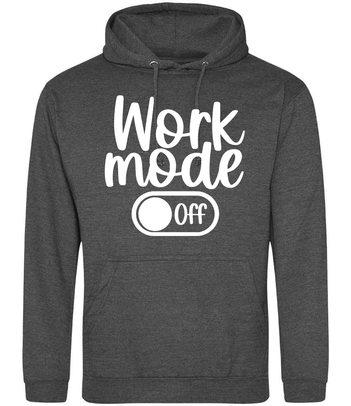 Work Mode Off hoodie in charcoal