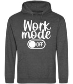Work Mode Off hoodie in charcoal