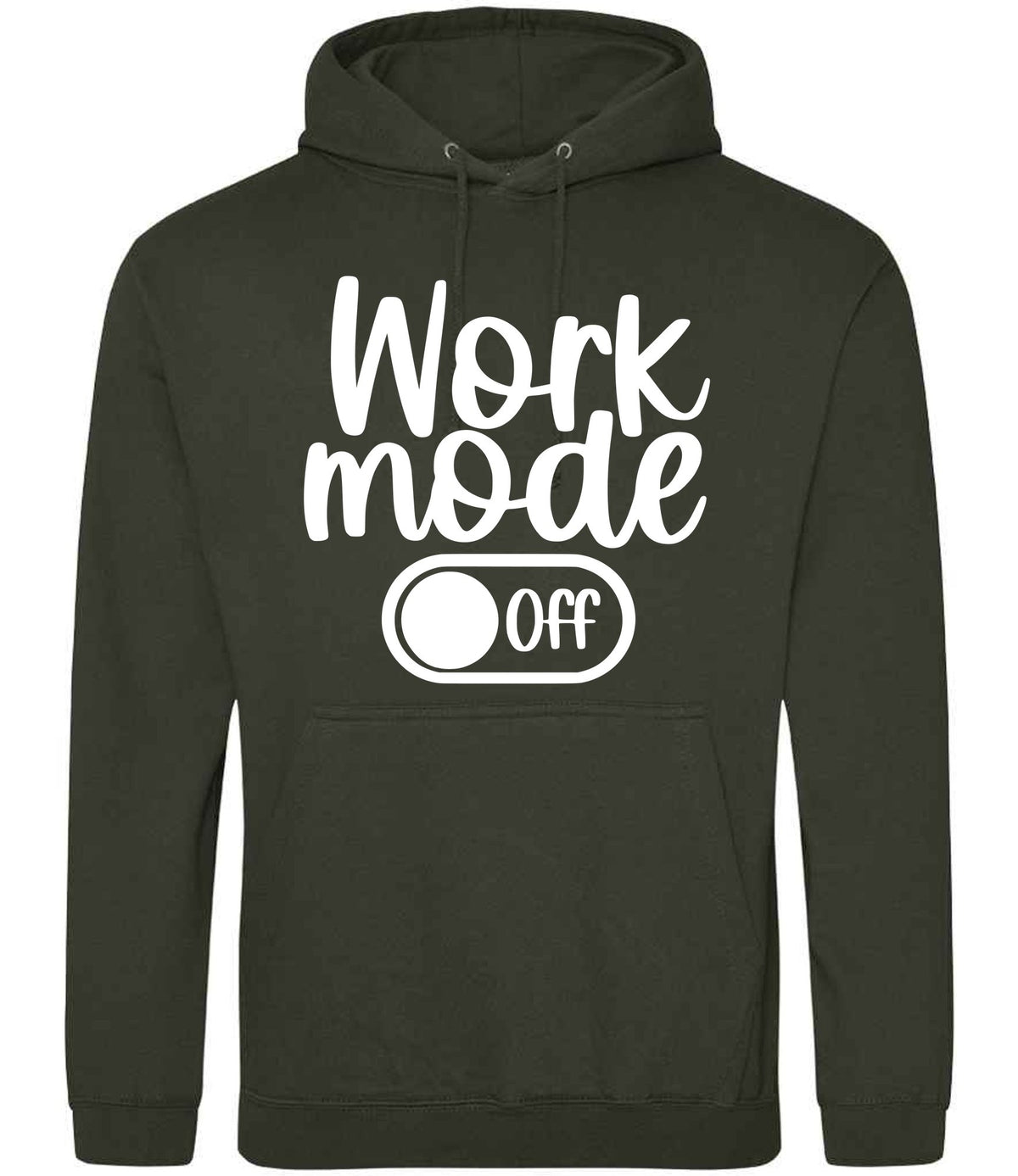 Work Mode Off hoodie in combat green