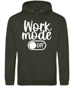 Work Mode Off hoodie in combat green