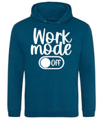 Work Mode Off hoodie in deep sea blue
